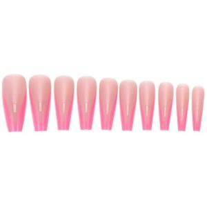Pink Triangle French Tip Press On Nails